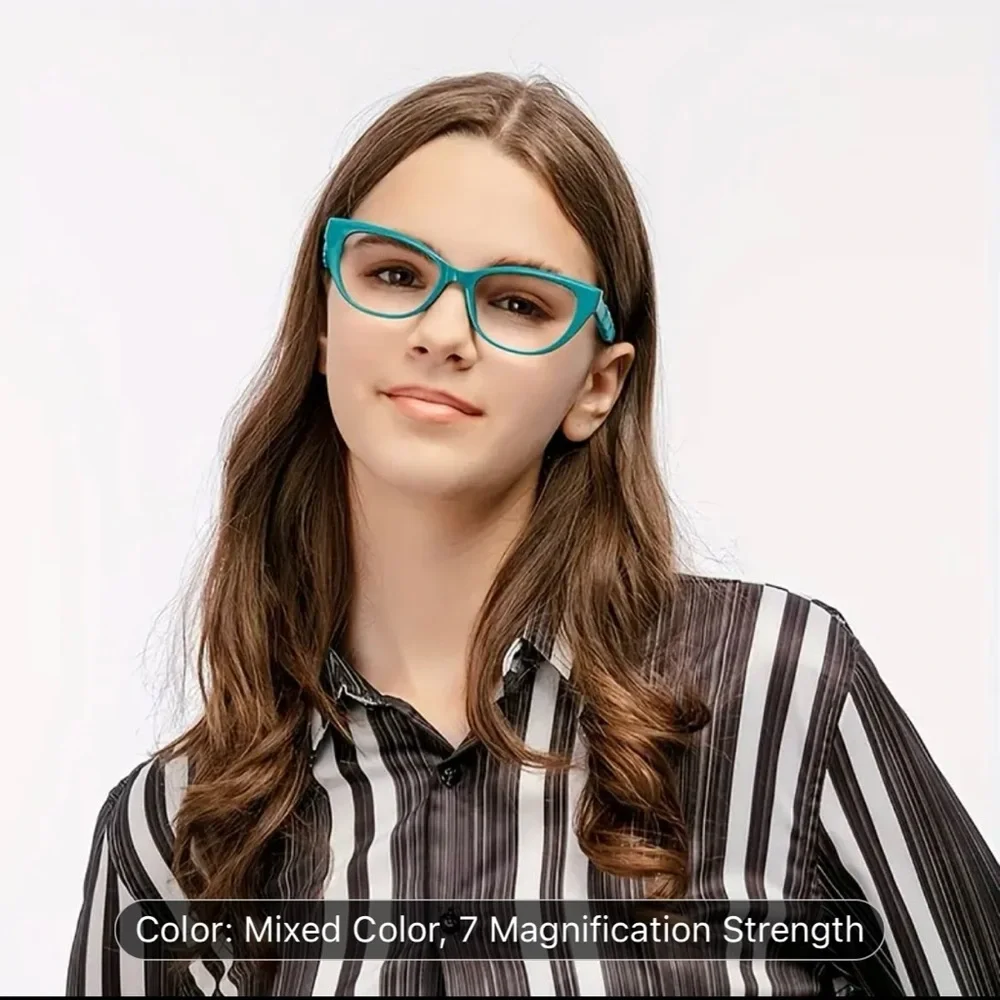 Reading glasses. 1.00.‎ Black, Teal and Purple. Brand new, in box.